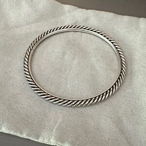 Authentic David Yurman Silver Twisted Bangle Bracelet